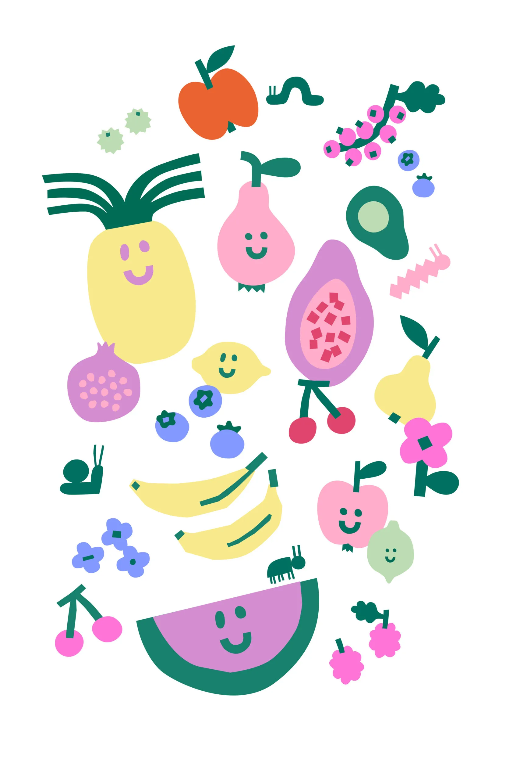 Vorlagenset “Happy Obstsalat” (digitales Produkt) – Bild 4